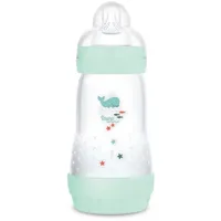 MAM Babyflasche Easy Start Baby Weithalsflasche mit SkinSoft Trinksauger blau 260 ml