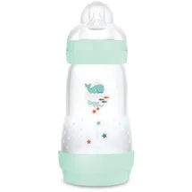 MAM Babyflasche Easy Start Baby Weithalsflasche mit SkinSoft Trinksauger blau 260 ml