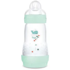 MAM Babyflasche Easy Start Baby Weithalsflasche mit SkinSoft Trinksauger blau 260 ml