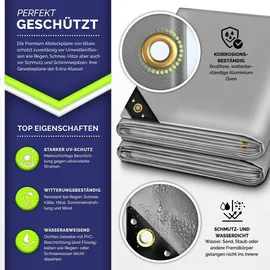 tillvex Abdeckplane 300 x 400 cm Grau