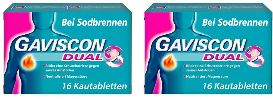 GAVISCON Dual Kautabletten mit Zweifachwirkung gegen Sodbrennen