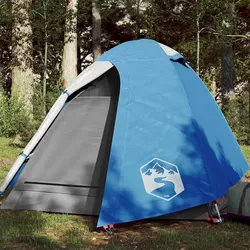 Campingzelt 2 Personen Blau 254x135x112 cm 185T Taft