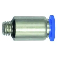Riegler Gerade Steckverschraubung »Blaue Serie« mini, rund, M5, 207.005-6M