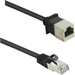 renkforce CAT5e F/UTP Netzwerk-Verlängerungskabel 1.00 m Schwarz