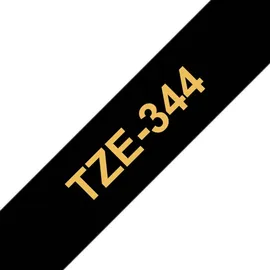 Brother TZe-344 gold auf schwarz