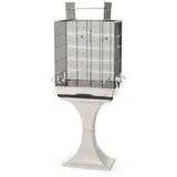 M.O. Vogelkäfig Vogelkäfig Wellensittich Kanarien mit Ständer & Freisitz