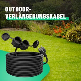 greate. 2fach Verlängerungskabel Outdoor 20m - 2er Pack