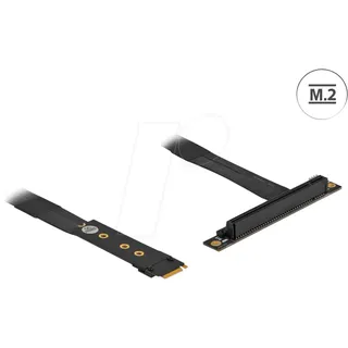 DeLock M.2 Key M PCIe x16 NVMe Adapter gewinkelt 20 cm Kabel, Interne Kabel (PC)