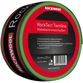 Rockwool Mineral Dampfsperrklebeband RockTect Twinline 25 m x 6 cm schwarz