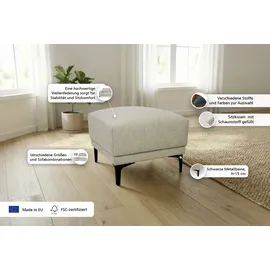OTTO home Polsterhocker Xander 58 x 45 x 58 cm Beige