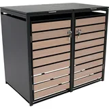 DEGAMO Mülltonnenbox BERLIN 132 x 80 x 116 cm grau