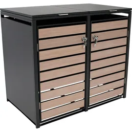 DEGAMO Mülltonnenbox BERLIN 132 x 80 x 116 cm grau