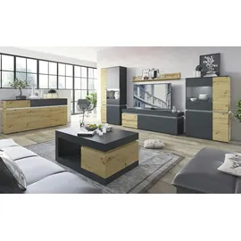 Quartier Vitrine Luci 91 x 40 x 146 cm Grau