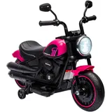 Homcom Elektro-Motorrad mit abnehmbaren Stützrädern, Kindermotorrad für 1,5-3 Jahre, Elektrofahrzeug in Rosa B/H/L: ca. 42x76x57 cm