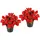 I.GE.A. Kunstblume I.GE.A. "Poinsettia im Topf", rot, B:16cm H:17cm L:16cm, Polyester, Kunstpflanzen, 2er Set Künstliche Blume Weihnachtsstern Christstern Weihnachtsdeko