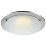 GLOBO 12 Watt LED Deckenleuchte Deckenlampe Esszimmer Beleuchtung Nickel Glas