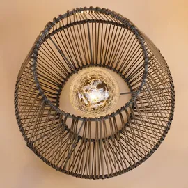 esotec Solarleuchte Windlichter ILONA 2er-Set POLY-RATTAN METALL-GEHÄUSE 102209