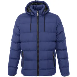 Cipo & Baxx "Jacke", Herren, Gr. M, blau, Stoff, 100% Polyester, unifarben, regular fit normal, Jacken Winterjacke, im Steppdesign