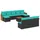 vidaXL Gartensofa-Set 11-tlg. schwarz