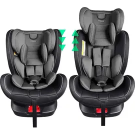 XOMAX XZ-16 Kindersitz drehbar 360° mit ISOFIX und Liegefunktion I mitwachsend I 0-36 kg, 0-12 Jahre, Gruppe 0/1/2/3 I 5-Punkt-Gurt und 3-Punkt-Gurt I Bezug abnehmbar, waschbar I ECE i-Size 129R
