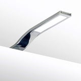 kalb Material für Möbel LED Aufbauleuchte Schrankleuchte Schrankbeleuchtung Vitrinenbeleuchtung Bad SET, Auswahl:2er SET, Lichtfarbe:warmweiss, Oberfläche:verchromt