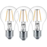 Philips LED-Birne 4,3W E27 warmweiß 3 St.