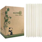 Bambusfaser-Boba-Strohhalme 12 mm, 200 Stück biologisch abbaubare Jumbo-Smoothie-Strohhalme aus nachwachsenden Naturfasern, kompostierbare Milkshake-Strohhalme, Alternative zu Plastikstrohhalmen