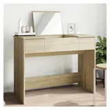 vidaXL Schminktisch mit Spiegel Sonoma-Eiche 100x45x76 cm