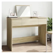 vidaXL Schminktisch mit Spiegel Sonoma-Eiche 100x45x76 cm