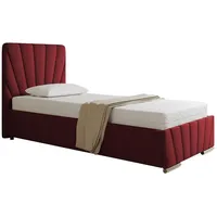 Panda möbel Polsterbett Rot, Holz, Mode, 90x206 cm, Oeko-Tex®