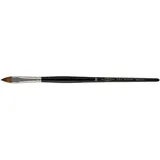 Habico Pinsel - Lackierpinsel - Kolinsky Rotmarderhaar - Nahtlose Silberzwinge - Zungenförmige Ausführung - 10mm Breite - Nr. 280 K