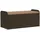 vidaXL Sitzbank mit Stauraum & Kissen Braun 115x51x52 cm Poly Rattan