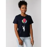 wat? APPAREL T-Shirt Little Balloon Astronaut in Dunkelblau | Gr.: 34