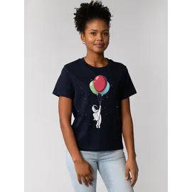 wat? APPAREL T-Shirt Little Balloon Astronaut in Dunkelblau | Gr.: 34