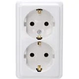 Kopp Steckdosenleiste 2fach ohne Stecker Arktis-Weiß 120101001