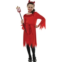 Amscan Hexen-Kostüm Kleine Teufelin Kinderkostüm 'Little Devil', Klei 4-6 Jahre