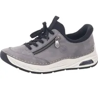 Rieker 44567 Damen Weite G Grau/Schwarz 39