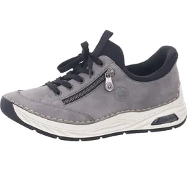 Rieker 44567 Damen Weite G Grau/Schwarz 39