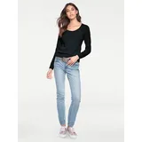 Heine Rundhalspullover Schwarz 38