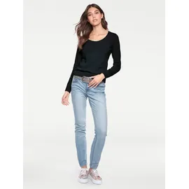 Heine Rundhalspullover Schwarz 38