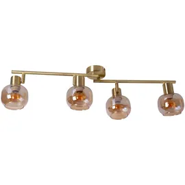 NÄVE Spot gold Glas, Metall, B/H/T: ca. 80x20x10 cm E14 4 Brennstellen - gold