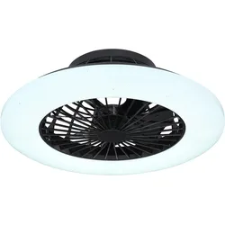 GLOBO LIGHTING Deckenleuchte "TRAVO", schwarz, Lampen, Ventilator/ Küche / Wohnbereich / Schlafzimmer /schwarz / Flügel innen