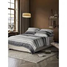 IRISETTE Wave-J 8651 gestreift grau 135 x 200 cm + 80 x 80 cm
