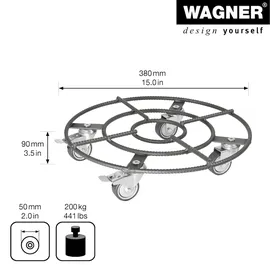 United Pflanzenroller Ø 38 x 9 cm Stahl grau
