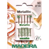 Madeira Sticknadeln Metallic Garn Flachkolben für Nähmaschine Stärke 90,