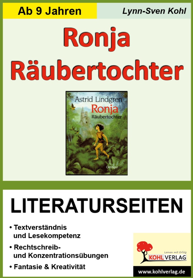 Astrid Lindgren 'Ronja Räubertochter'  Literaturseiten - Lynn-Sven Kohl  Kartoniert (TB)