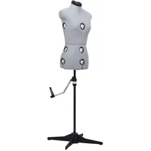 vidaXL Schneiderpuppe Verstellbar Weiblich Grau S Größe 33-40