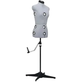 vidaXL Schneiderpuppe Verstellbar Weiblich Grau S Größe 33-40