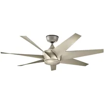 Elstead Lighting Lehr II 137 cm Deckenventilator Silber