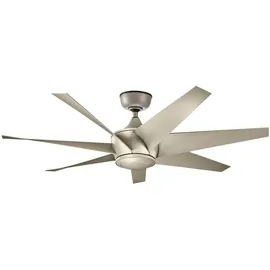 Elstead Lighting Lehr II 137 cm Deckenventilator Silber